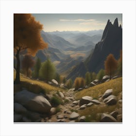 Mountain Scene 2 Canvas Print