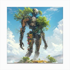 Robot Tree Canvas Print