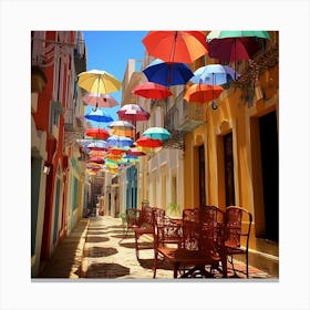 Colorful Umbrellas 1 Canvas Print