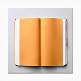 Mock Up Blank Pages Open Book Spread Unmarked Writable Notebook Journal White Clean Min (21) Canvas Print