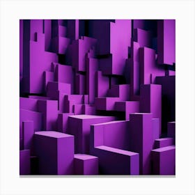 Abstract Purple City Canvas Print