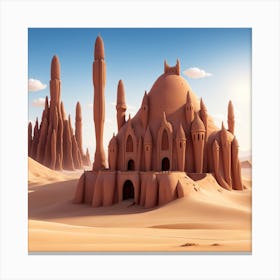 Sand Castle In The Desert Canvas Print