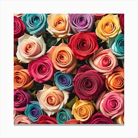 Colorful Roses Background 52 Canvas Print