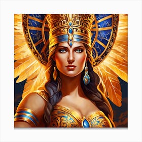 Athena Portrait Painting (1) Canvas Print