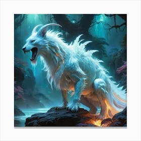 Ghost Glowing Ghost Animal 1 Canvas Print