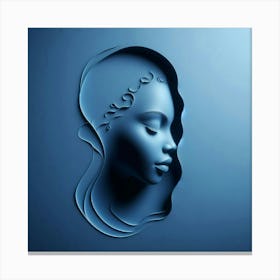 Silhouette a woman 16 Canvas Print