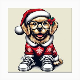 Christmas Dog Canvas Print