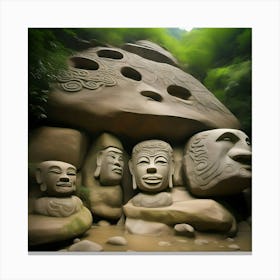 STONE SCULPTURE ART Canvas Print