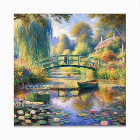 Water Lily Bridge 4 Canvas Print