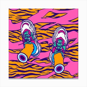 How About Tigers Carpet Square Canvas Print