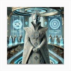 A Majestic, High Tech Sci Fi Portrayal Of The High Canvas Print