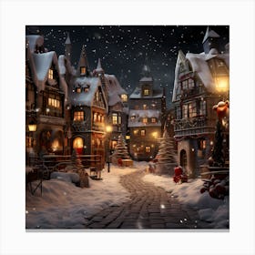 Flickering Frosty Festivity Canvas Print