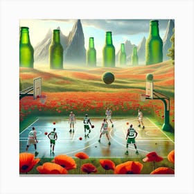 Beers and Basketball Canvas Print