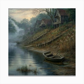 Village By The Water 1 Canvas Print