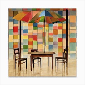 With Umbrella, Paul Klee Dining Room 1 Canvas Print