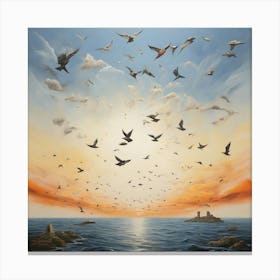 Birds In Flight Canvas Print