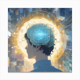 Man With A Brain 3 Canvas Print