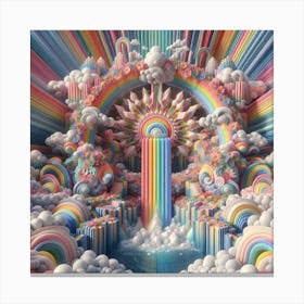 Rainbow Kaleidoscope 1 Canvas Print