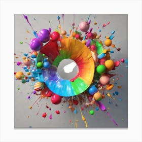 Colorful Splatters Canvas Print
