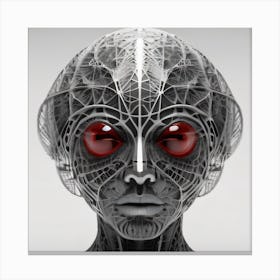 Alien Head 3 Canvas Print