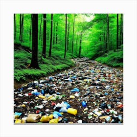 Trash In The Forest 21 Canvas Print