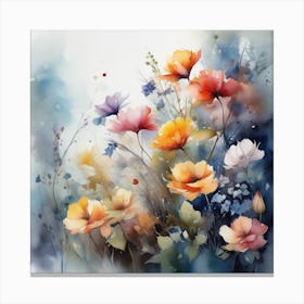 Watercolor Flowers 13 Canvas Print