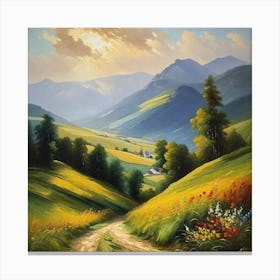 Road To The Mountains 5 Canvas Print