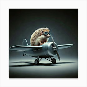 Hedgehog On A Plane 1 Stampe su tela