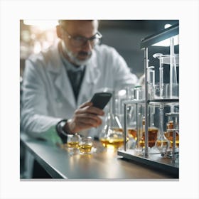 Scientist In A Laboratory Canvas Print