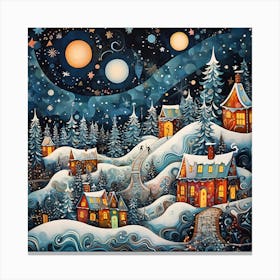 Enchanting Snowflake Sonnet Canvas Print