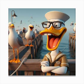 Laughing Duck Canvas Print