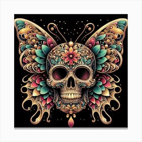 Skull Butterfly Art 3 Canvas Print