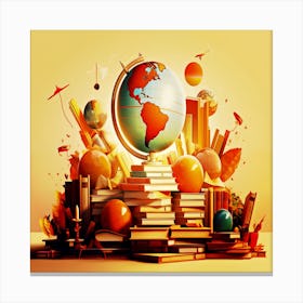World Of Books, The International Day of Education.the international day school. Canvas Print
