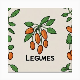 Legumes As A Logo (80) Canvas Print