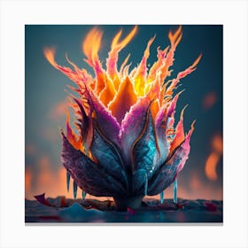 Fire Flower Canvas Print