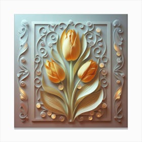 3d Tulips 2 Canvas Print