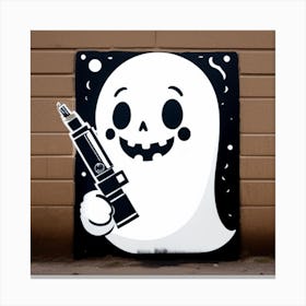 Ghost With A Gun Canvas Print