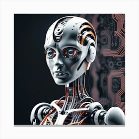 3d Rendering Of A Female Robot 1 Canvas Print