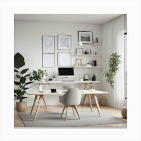 Modern Home Office Canvas Print