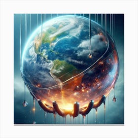 Earth In Hands 2 Canvas Print