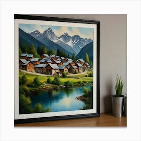 Village In The Mountains 1 Canvas Print