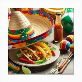 Mexican sombrero Canvas Print