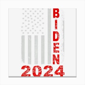 American Flag Biden 2024 4th Of July Family Canvas Print