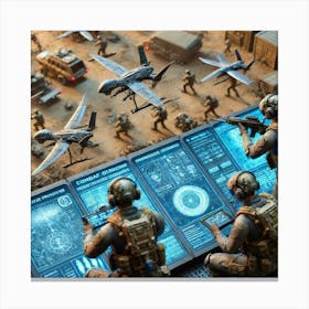 Drone Operators Of The Martian Dominion Canvas Print