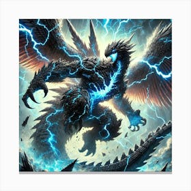 Stormbringer Kaiju Of The Skies Canvas Print