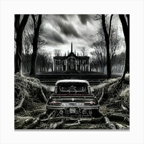 Car In The Woods Canvas Print