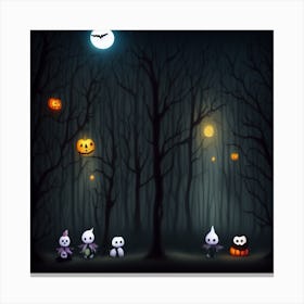 Halloween In The Woods Canvas Print