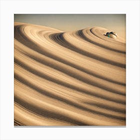 Sand Dunes By Person Canvas Print