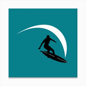 Surfer Silhouette Canvas Print