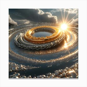 Golden Sun 5 Canvas Print